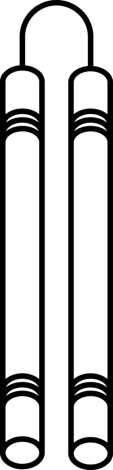 Kubotan Sticks Stencil Svg Vector, Free Vectors File
